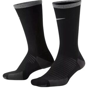 Nike‎ Spark Running Cushioned DRI-FIT Crew Socks Black Size: M8-9.5 / W9.5-11